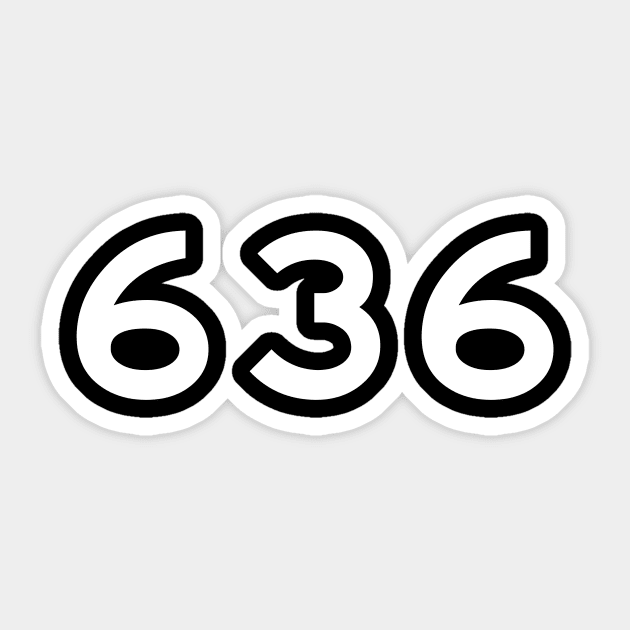 636 Area Code Sticker by Arch City Tees